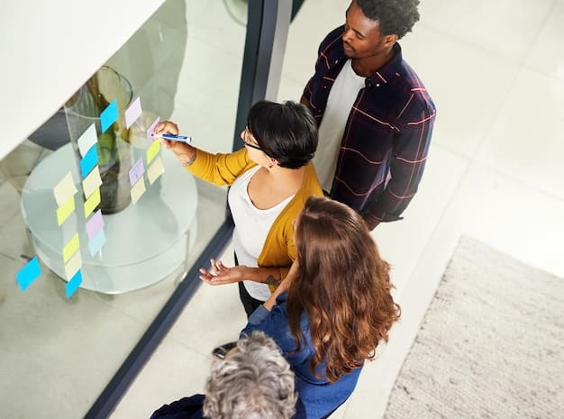 A photograph of a diverse team of professionals collaborating around a large screen displaying AI algorithms and data visualizations. The image emphasizes the importance of human collaboration and expertise in the responsible development and deployment of AI.