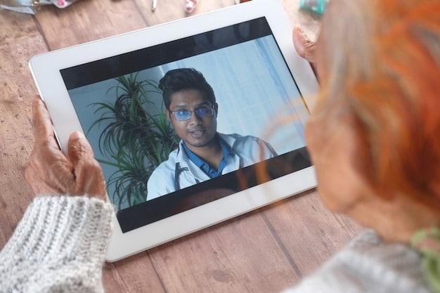 A doctor conducting a virtual consultation with a patient on a tablet, showcasing the convenience and accessibility of telehealth services.