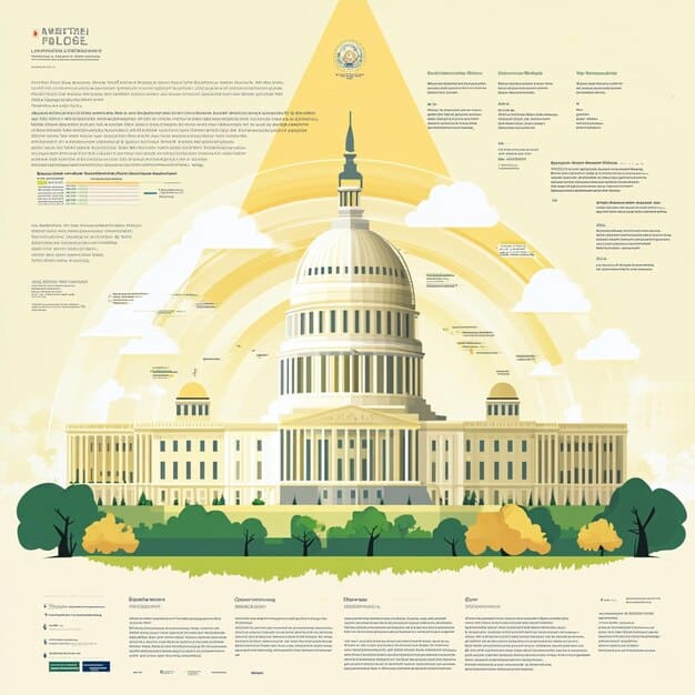 An illustration of the U.S. Capitol Building with overlaid graphs and charts representing legislative changes affecting Social Security. The image should convey the connection between legislative actions and their economic impact.