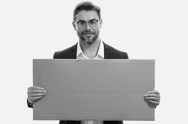 A split image: on one side, a brightly lit, trustworthy-looking official holding an FTC plaque; on the other, a shadowy figure typing on a laptop, representing fraudulent online activities. The contrast emphasizes the FTC's role against cybercrime.
