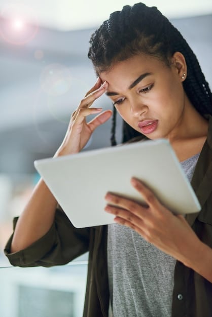 A person looking perplexed at a complex digital privacy policy on a tablet screen, surrounded by glowing data points and digital security icons, illustrating the challenge of understanding dense legal text.
