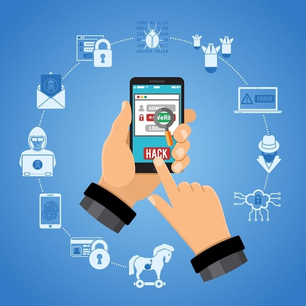 A person's hand holding a smartphone with various app icons, surrounded by secure digital padlock symbols, illustrating user control over their online data.